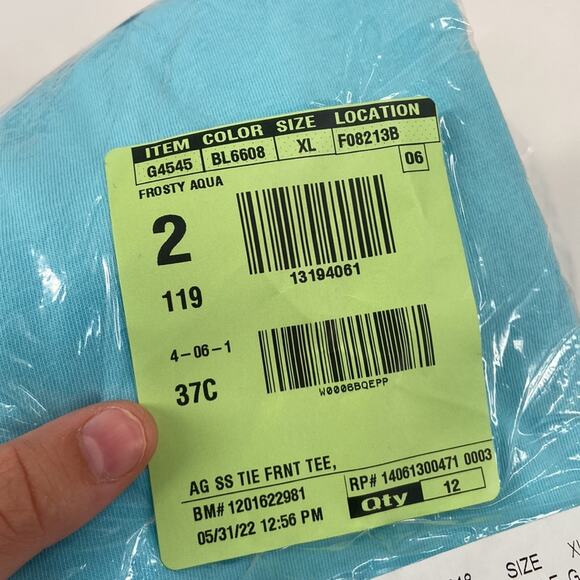 NWT J.Crew Crewcuts Frosty Aqua Tie Front top - Picture 6 of 6